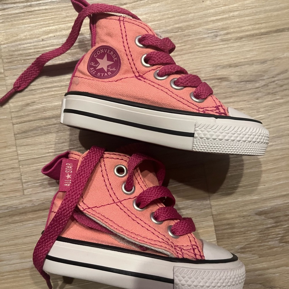 Converse Kids Pink Canvas Sneakers